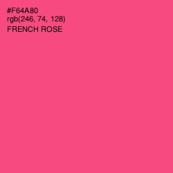 #F64A80 - French Rose Color Image
