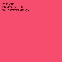 #F64D6F - Wild Watermelon Color Image