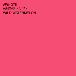 #F64D75 - Wild Watermelon Color Image