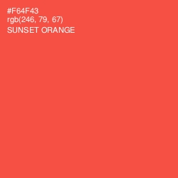 #F64F43 - Sunset Orange Color Image