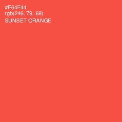 #F64F44 - Sunset Orange Color Image