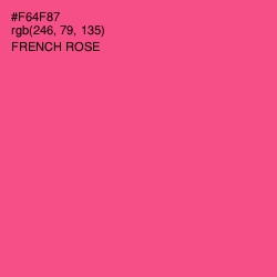 #F64F87 - French Rose Color Image