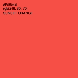 #F65046 - Sunset Orange Color Image