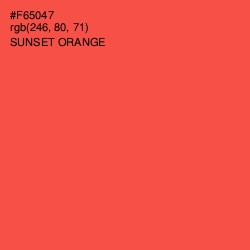 #F65047 - Sunset Orange Color Image
