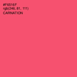 #F6516F - Carnation Color Image