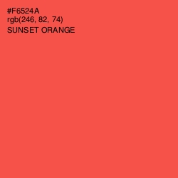 #F6524A - Sunset Orange Color Image