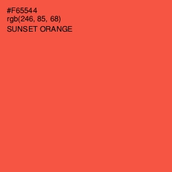 #F65544 - Sunset Orange Color Image