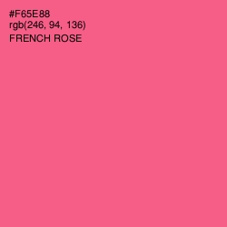 #F65E88 - French Rose Color Image