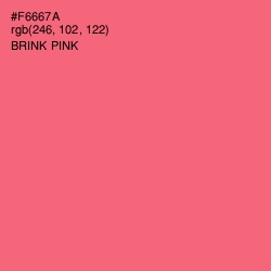 #F6667A - Brink Pink Color Image