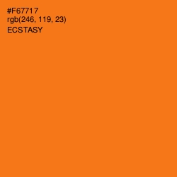 #F67717 - Ecstasy Color Image