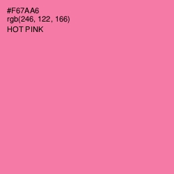 #F67AA6 - Hot Pink Color Image