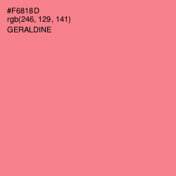 #F6818D - Geraldine Color Image