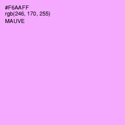 #F6AAFF - Mauve Color Image