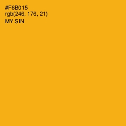 #F6B015 - My Sin Color Image