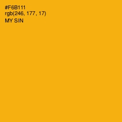 #F6B111 - My Sin Color Image