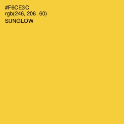 #F6CE3C - Sunglow Color Image