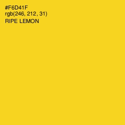 #F6D41F - Ripe Lemon Color Image