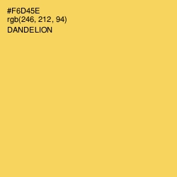 #F6D45E - Dandelion Color Image