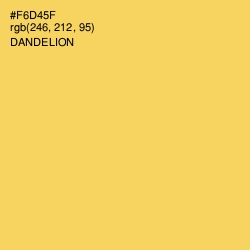 #F6D45F - Dandelion Color Image