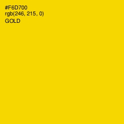 #F6D700 - Gold Color Image