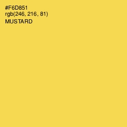 #F6D851 - Mustard Color Image