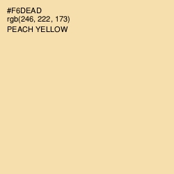 #F6DEAD - Peach Yellow Color Image