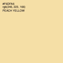 #F6DFA6 - Peach Yellow Color Image