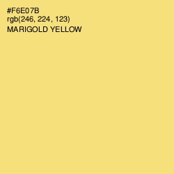 #F6E07B - Marigold Yellow Color Image