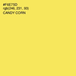#F6E75D - Candy Corn Color Image