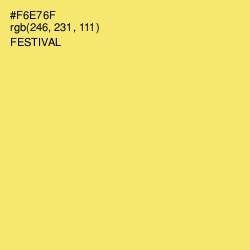 #F6E76F - Festival Color Image