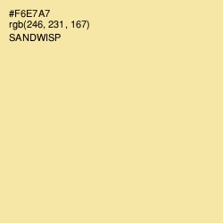 #F6E7A7 - Sandwisp Color Image