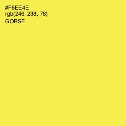 #F6EE4E - Gorse Color Image
