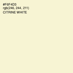 #F6F4D3 - Citrine White Color Image