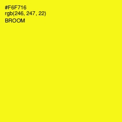 #F6F716 - Broom Color Image