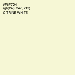 #F6F7D4 - Citrine White Color Image