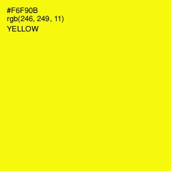 #F6F90B - Yellow Color Image