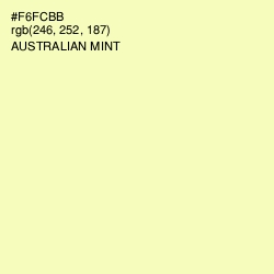 #F6FCBB - Australian Mint Color Image