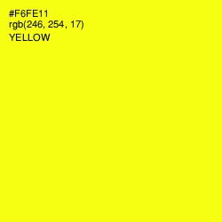 #F6FE11 - Yellow Color Image