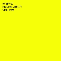 #F6FF07 - Yellow Color Image