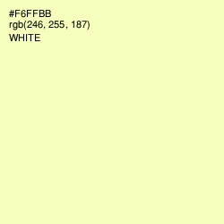 #F6FFBB - Australian Mint Color Image
