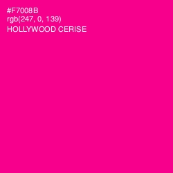 #F7008B - Hollywood Cerise Color Image