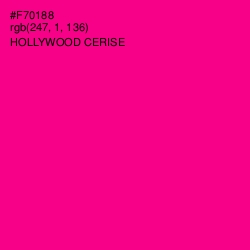 #F70188 - Hollywood Cerise Color Image