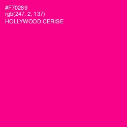 #F70289 - Hollywood Cerise Color Image