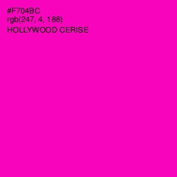 #F704BC - Hollywood Cerise Color Image