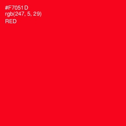 #F7051D - Red Color Image