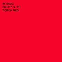 #F7062C - Torch Red Color Image