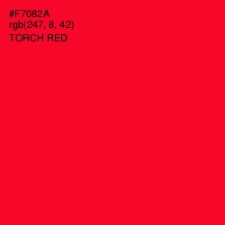 #F7082A - Torch Red Color Image