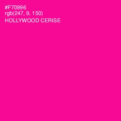 #F70996 - Hollywood Cerise Color Image