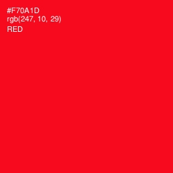 #F70A1D - Red Color Image