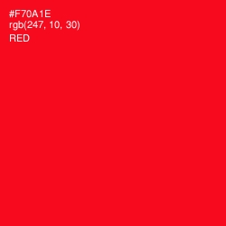 #F70A1E - Red Color Image